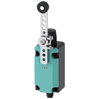 Position switch, 3SE5114 Metal enclosure 40 mm with twist lever adjustable-length with Grid hole EN 50041, 1 NO/1 NC quick action contacts with M12...