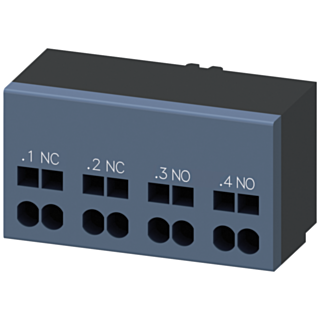 Auxiliary switch 1 NC contact 1 NO contact Connection control circuit: Spring-type terminal