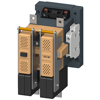 Contactor size 4, 2-pole DC-3 and 5, 75 A auxiliary switch 22 (2 NO + 2 NC) AC operation