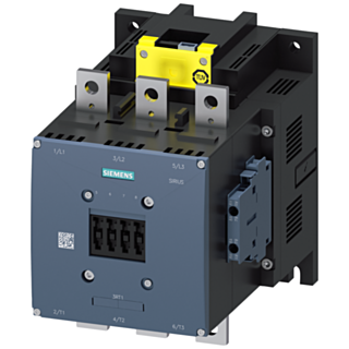 Contactor, AC-3e, 400 A/200 kW/400 V, 3-pole, 96-127 V AC/DC, F-PLC-IN, 2 NO+2 NC, connection bar/screw terminal