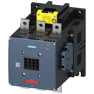 Contactor, AC-3e, 400 A/200 kW/400 V, 3-pole, 96-127 V AC/DC, F-PLC-IN, 2 NO+2 NC, connection bar/screw terminal