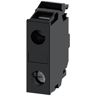 Support terminal, black, screw terminal, for floor mounting