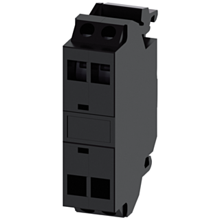Support terminal, black, spring-type terminal, for front plate mounting