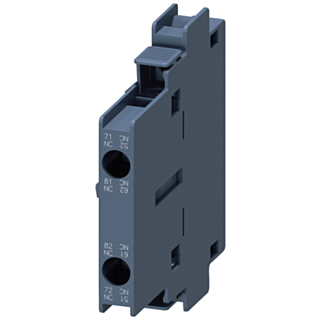 Auxiliary switch 2 NC, EN50005, 10 mm, Sz. S0-S12 for motor contactors, 2-pole