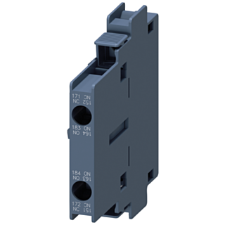 Auxiliary switch 1 NO+1 NC, EN50005, 10 mm, Sz. S3-S12 for motor contactors, 2-pole