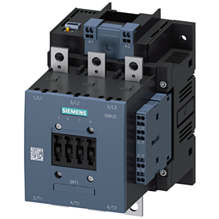 Contactor, AC-3e, 150 A/75 kW/400 V, 3-pole, 21-27.3 V AC/DC, PLC-IN optional, 2 NO+2 NC, connection bar/spring-type terminal