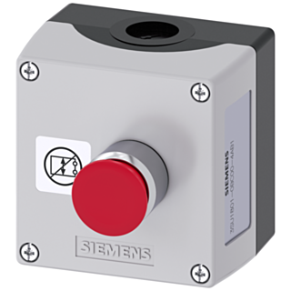 Enclosure for command devices, 22 mm, round