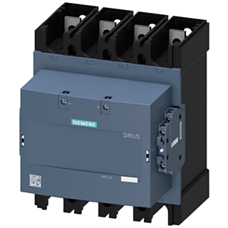 Contactor, AC-1, 525 A/400 V/40 °C, S12, 4-pole, 100-250 V AC/DC, 2 NO+2 NC