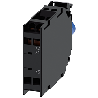 Traffic light LED module with integrated LED, 6-24 V AC/DC, red-yellow-green, spring-loaded terminals