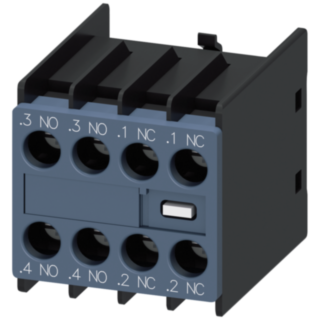 Auxiliary switch 2 NO+2 NC, current paths: 1 NO, 1 NO, 1 NC, 1 NC