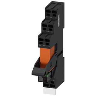 Plug-in relay complete unit 230 V AC, 2 CO, LED module red base