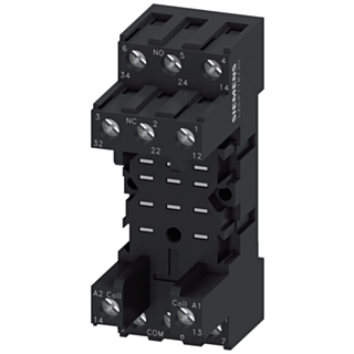 Base for relay, 3 change-over contacts
