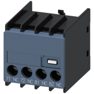 Auxiliary switch, 2 NC, current path, 1 NC, 1 NC, connection from below, screw terminals