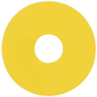 Backing plate, yellow, self-adhesive, without inscription