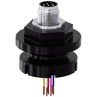 Adapter, M12 plug, 8-pole, for M20/M25 cable entry
