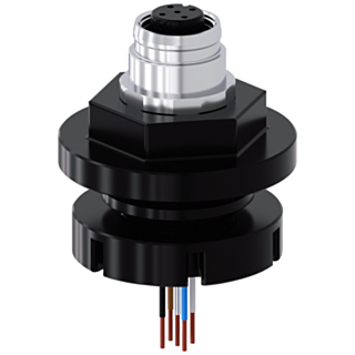 Adapter, M12 socket, 5-pole, for M20/M25 cable entry