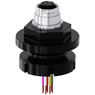 Adapter, M12 socket, 8-pole, for M20/M25 cable entry