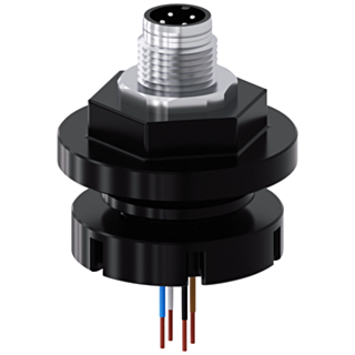 Adapter, M12 plug, 4-pole, for M20/M25 cable entry