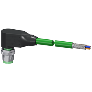 Bus cable for PROFINET Pre-assembled at one end 4-core, shielded assembled with 1 x M12 D-coded Length 10 m