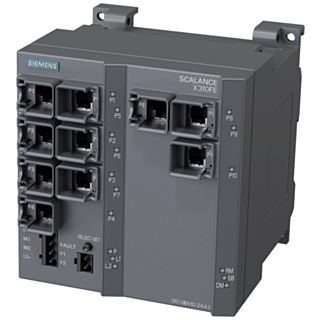 SCALANCE X310FE, managed Layer 2 switch, 10x RJ45, Fast Ethernet