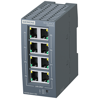 SCALANCE XB008G, unmanaged switch, 8x RJ45, Gigabit-capable