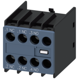 Auxiliary switch 1 NO+2 NC current paths: 1 NC, 1 NO for contactor relays/motor contactors S00/S0