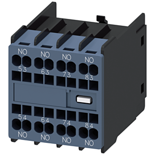 Auxiliary switch 4 NO, current paths: 1 NO, 1 NO, 1 NO, 1 NO for contactor relays, S00