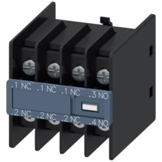 Auxiliary switch 1 NO+3 NC, current paths: 1 NC, 1 NC, 1 NC, 1 NO, 3RT2,.1/.2,.1/.2,.1/.2,.3/.4