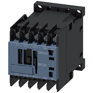 Contactor, AC-3e, 7 A/3 kW/400 V, 3-pole, 24 V DC, 1 NO, ring cable connection