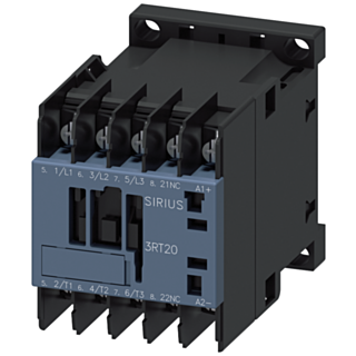 Contactor, AC-3e, 7 A/3 kW/400 V, 3-pole, 24 V DC, 1 NC, ring cable connection
