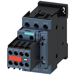 Contactor, AC-3e, 32 A/15 kW/400 V, 3-pole, 230 V AC, 50/60 Hz, 2 NO+2 NC, screw terminal
