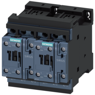 Reversing contactor assembly AC-3, 5.5 kW/400 V 24 V DC 3-pole S0