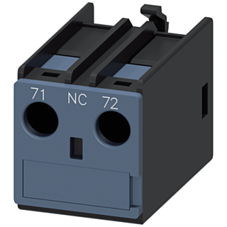 Auxiliary switch 1 NC, current path: 1 NC, connection from above