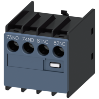 Auxiliary switch 1 NO+1 NC, current paths: 1 NO, 1 NC, connection from above