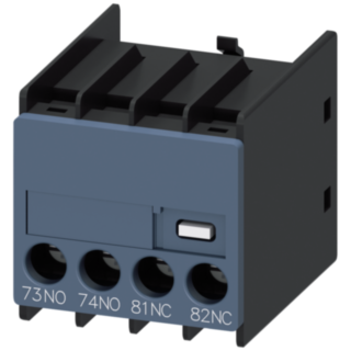 Auxiliary switch 1 NO+1 NC, current paths: 1 NO, 1 NC, connection from below