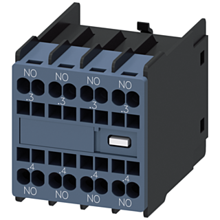 Auxiliary switch 4 NO current paths: 1 NO, 1 NO, 1 NO for contactor relays/motor contactors S00/S0