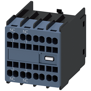 Auxiliary switch 2 NC current paths: 1 NC, 1 NC for contactor relays/motor contactors S00/S0