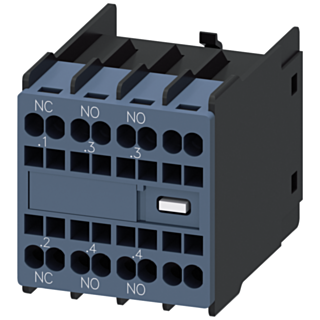 Auxiliary switch 2 NO+1 NC current paths: 1 NC, 1 NO for contactor relays/motor contactors S00/S0