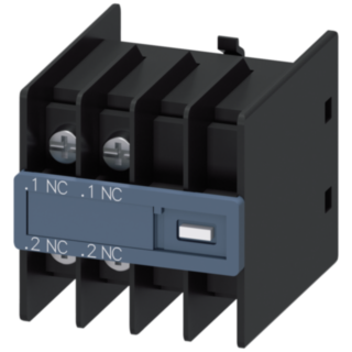 Auxiliary switch, 2 NC, current path 1 NC, 1 NC, for contactor relays and motor contactors