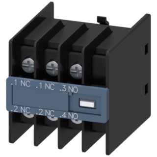 Auxiliary switch 1 NO+2 NC, current paths: 1 NC, 1 NC, 1 NO, 3RT2,.1/.2,.1/.2,.3/.4