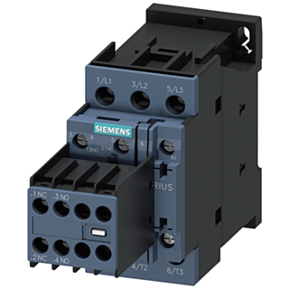 Contactor, AC-3e, 32 A/15 kW/400 V, 3-pole, 24 V AC, 50/60 Hz, 2 NO+2 NC, screw terminal