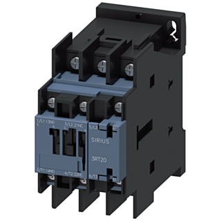 Contactor, AC-3e, 25 A/11 kW/400 V, 3-pole, 100 V AC/50 Hz, 110 V AC/60 Hz, 1 NO+1 NC, ring cable connection