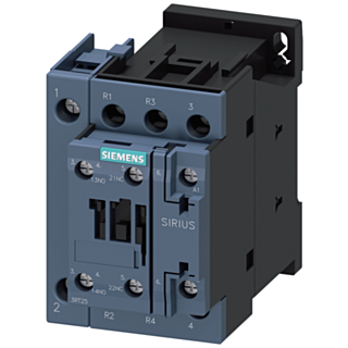 Contactor, AC-3, 25 A/11 kW/400 V, 2 NO + 2 NC, 110 V AC, 50/60 Hz, 4-pole, screw terminals, 1 NO + 1 NC