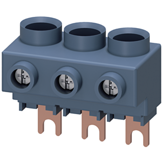 3-phase feed-in terminal for 3-ph. busbars, connection from above, S00/S0