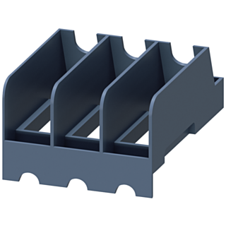Phase barriers increased air and creepage distances