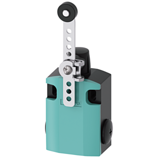 Position switch, metal encl. 56 mm wide, 1 NO/1 NC slow-action contacts