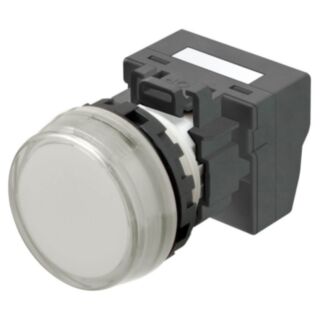 Bouton poussoir M22N, Plastique, Blanc, 24V, push-in
