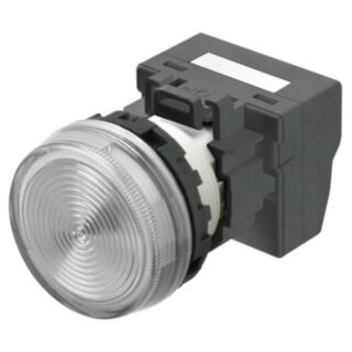 Indicatore bianco, LED 24V.cc terminali push-in plus