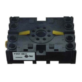 Base carril DIN frontal rectangular 8 pines
