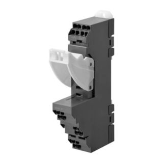 Socle, rail DIN / montage en surface, 15.5mm, 5 broches, borne push-in